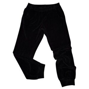 MONROW Terry Cloth Joggers In Black